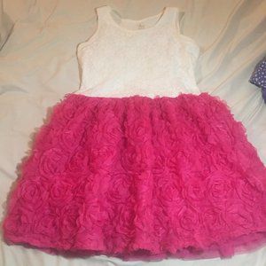 Children's Place Ruffled Pink+White Floral Dress